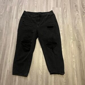 SHEIN Black distressed jeans. Size 2XL